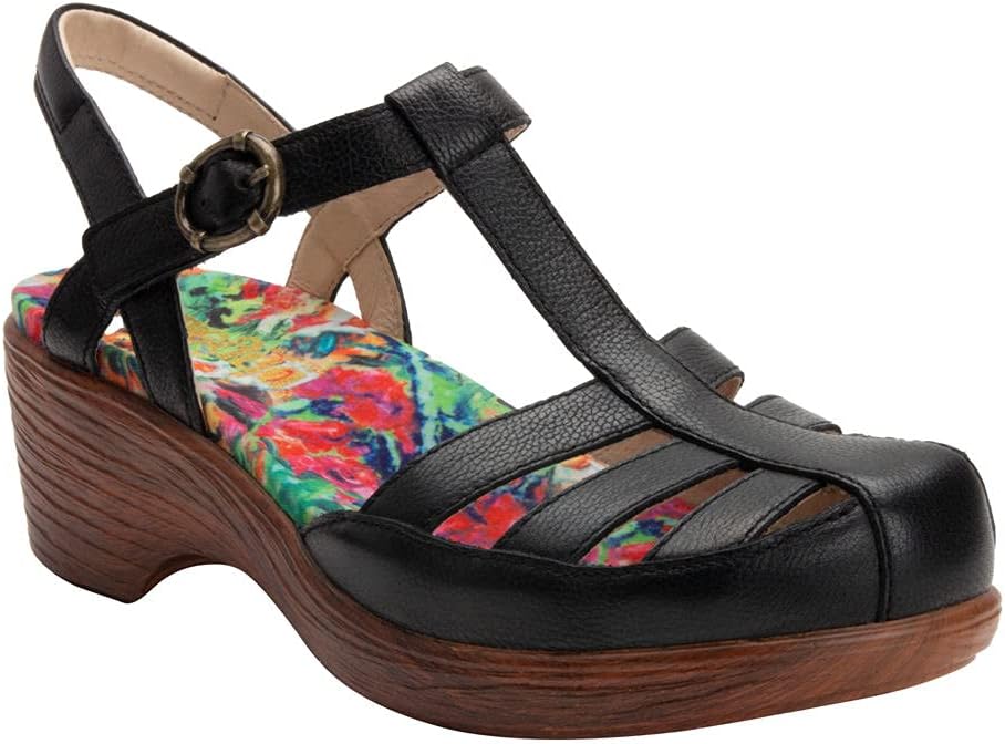 Alegria Women�s Summer Leather Wedge Sandal