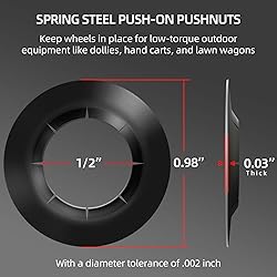 (8-Pack) 1/2" Axle Push Nuts, Dolly Wheel Lock