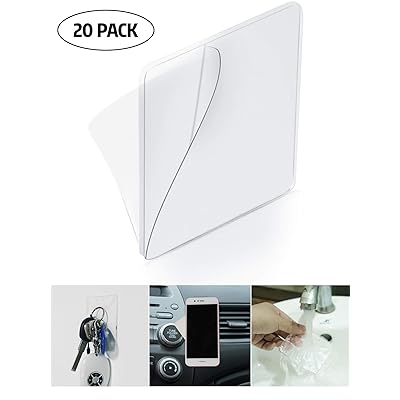 20 قطعة من السيليكون اللزج اللزج منصات شفافة غير قابلة للانزلاق اللزجة متعددة الأغراض لطاولات السيارات ، المنزل ، ملحقات الهاتف الخليوي
