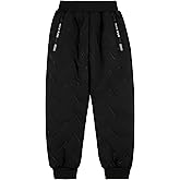 Happy Cherry Kids Winter Snow Pant with Lined Fleece Waterproof Puffer Down Pants Zip Pocket Warm Trousers