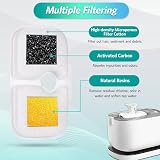 Fentar 16Pcs Cat Water Fountain Filters Set 8 Activated Carbon 8 Foam view 3