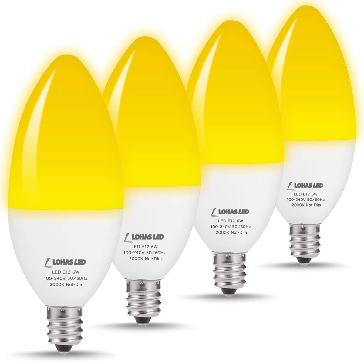 Amazon.com: LOHAS E12 Candelabra Base LED Bulb Yellow Light, 60 Watt