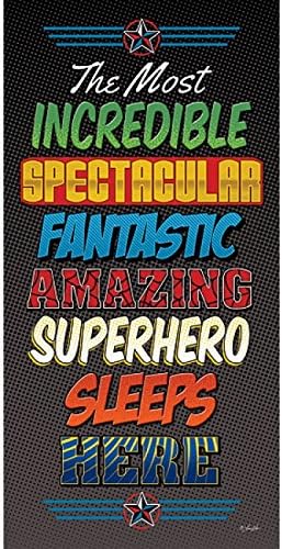 Superhero Sleeps Here By Lauren Rader - 12 x 24 Premium Gallery Stretched Canvas Ready to Hang