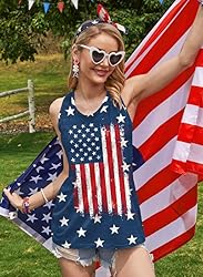 For G and PL 4th of July Womens American Flag Red