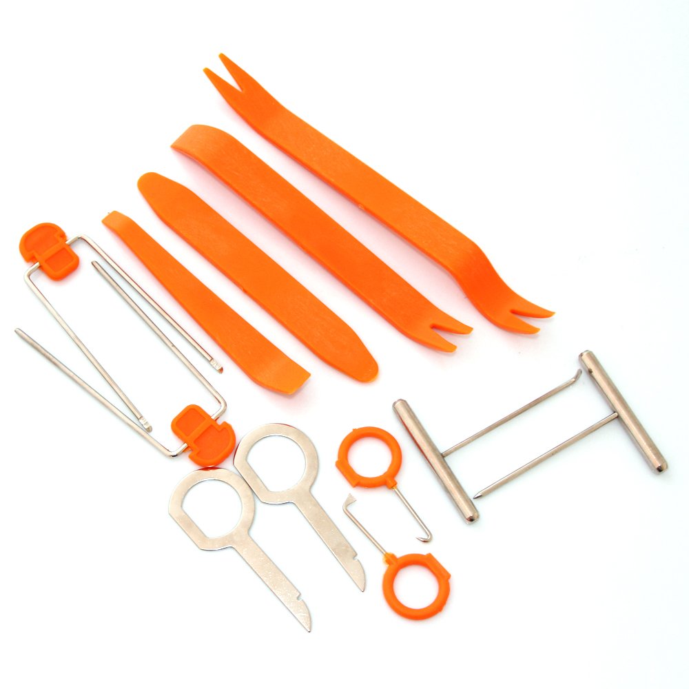 JessicaAlba Universal Car Radio Door Clip Panel Trim Dash Audio Removal Open Installer Pry Tool For Audi Q3 A3 A4 VW Golf Jetta Passat BMW 3 7 Series Mazda 2 3 Lexus Hyundai Jaguar Volvo Peugeot Nissan Universal Auto Elastic Storage