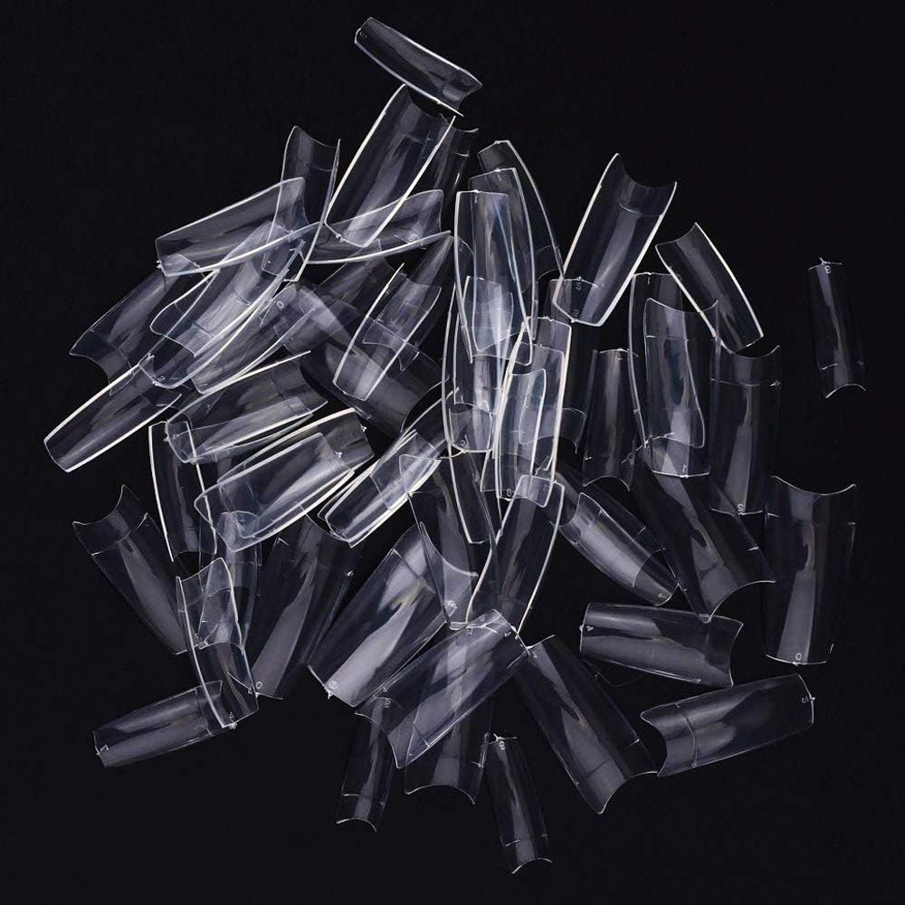500 PCS Coffin Nails Long Ballerina Fake Nail Tips 10 Sizes Perfect Length Full Coverage Acrylic False Nails,False Nails & Nail Art Accessories Nail Salons and DIY Nail Art at home (Clear)