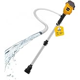 Brushless Stick Water Transfer Pump Compatible with Dewalt 20V MAX Battery | 720 GPH Cordless Submersible Pump, 3-Speed Foldable Utility Sump Pump, 36" Long Reach for Pool Garden Pond Boat RV, Tool Only
