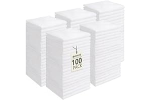 UNIMADE Washcloths Bulk - 100 Pack - Face Towels (12" x 12"), Highly Soft Wash Cloths and Hand Towels, Fast Drying Multi-Purp