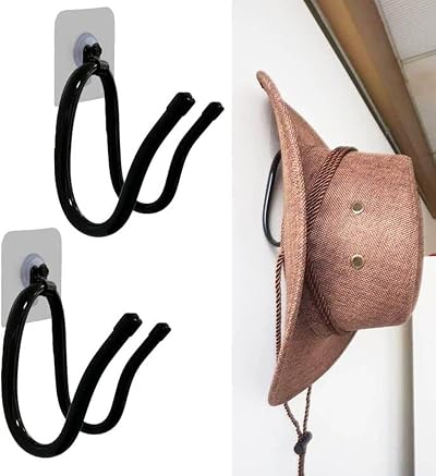 AUXPhome Cowboy Hat Rack Wall Mount Holder Organizer Storage Hook Self-Adhesive