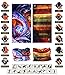 VANCROWN Headwear Wide Headbands Scarf Head Wrap Mask Neck Warmer (9PC.Painting Series.2)