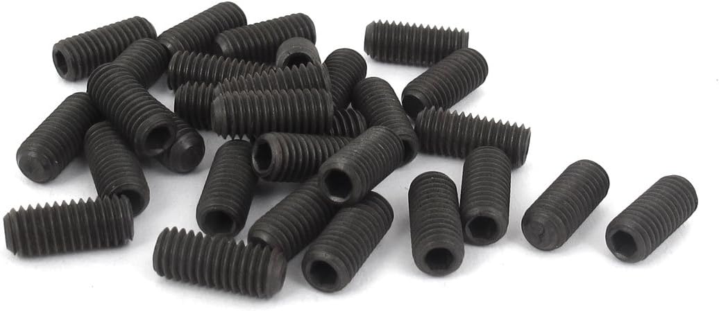 Aexit M5 x 12mm 0.8mm Pitch Hex Socket Set Cup Point Grub Screws Black 30pcs (8010b86ef90ac2673adafdbe9cc3fdd3)