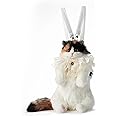 Chongker Stuffed Realistic Cat Plush Backpack - Cute and Soft Stuffed Animal Backpack with Adjustable Straps,Dark brown