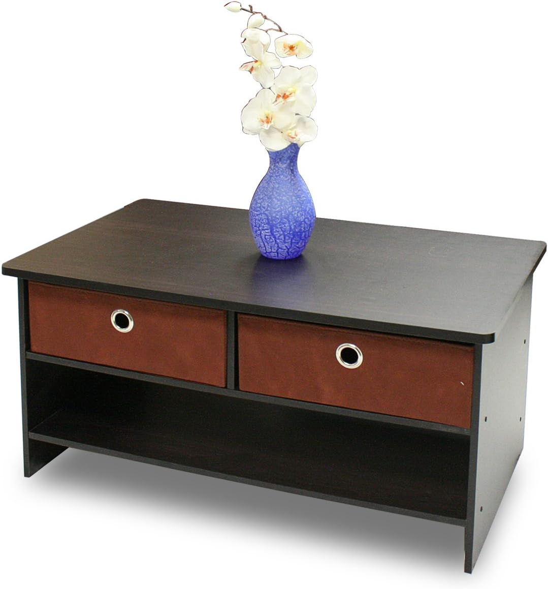 Furinno 10003ex Br Espresso Finish Living Set Center Coffee Table
