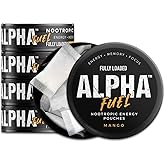 Fully Loaded Alpha Fuel Nootropic Pouches (Mango Fuel) - 5 cans, 15 Pouches per can - Energy Pouches containing Caffeine and nootropic Blend