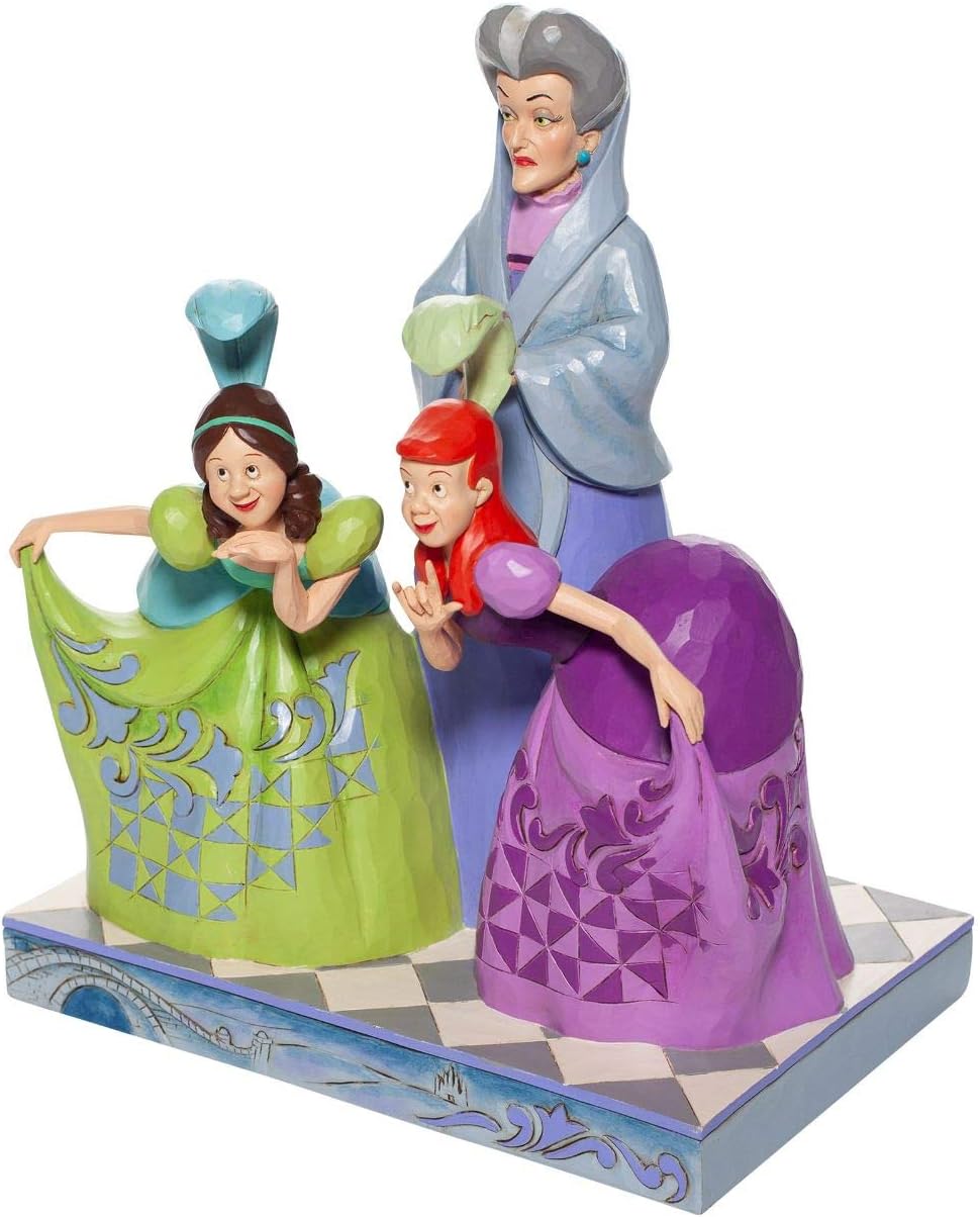 Disney Traditions Lady Tremaine Anastasia & Drizella Figurine, Blue, Gold - Image 3