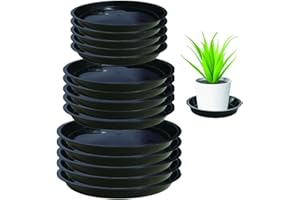 15 Pack Plant Saucer 6-8-10 Inch Plastic Plant Tray,Sturdy and Durable Flower Pot Container Accessories Plant Pot Saucers for