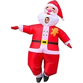 AOGOYO Inflatable Christmas Costume Blow up Xmas Costume Cosplay Party Halloween Christmas Suit Xmas Suit Jumpsuit