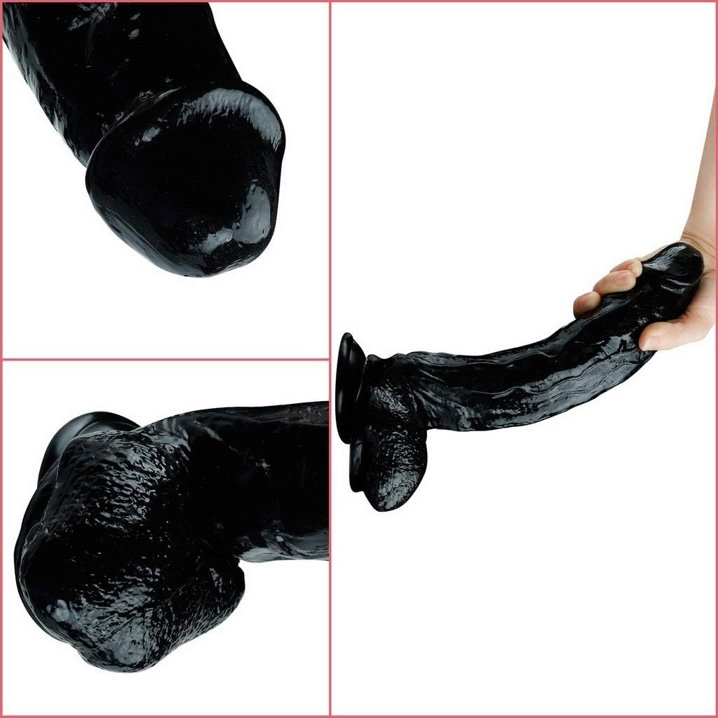 UsmanZY6 Pléǎsuré Mǎssǎgé, Black Shaking with Flared Powerful Suction Companion T-Shirt Handheld Comfortable L:12.2",D:2.36"