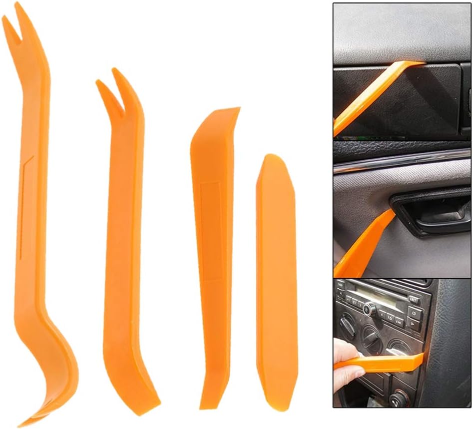Kukakoo'Household Hand Tool, 4Pcs Car Door Panel Clip Trim Dash Audio Radio Pry Installation Remover Tools