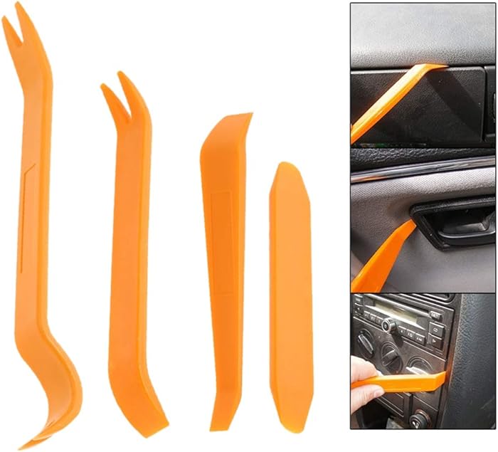 Kukakoo'Household Hand Tool， 4Pcs Car Door Panel Clip Trim Dash Audio Radio Pry Installation Remover Tools