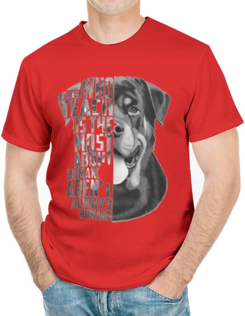 TAIRAVIEM Rottweiler Dog Shirt Those Who Teach Us The Most About Humanity aren't Always Humans T-Shirt Sweatshirt