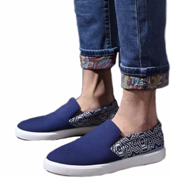 Amazon Co Jp Sebles メンズ 男性 スリッポン スニーカー 靴 シューズ シンプル おしゃれ 定番 タイプb ブルー 46 28 0cm 服 ファッション小物