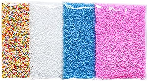 IBEILLI Foam Balls Mini Colorful DIY Crafts Decorative Arts Supplies for Kids Styrofoam Beads (4 Pack)