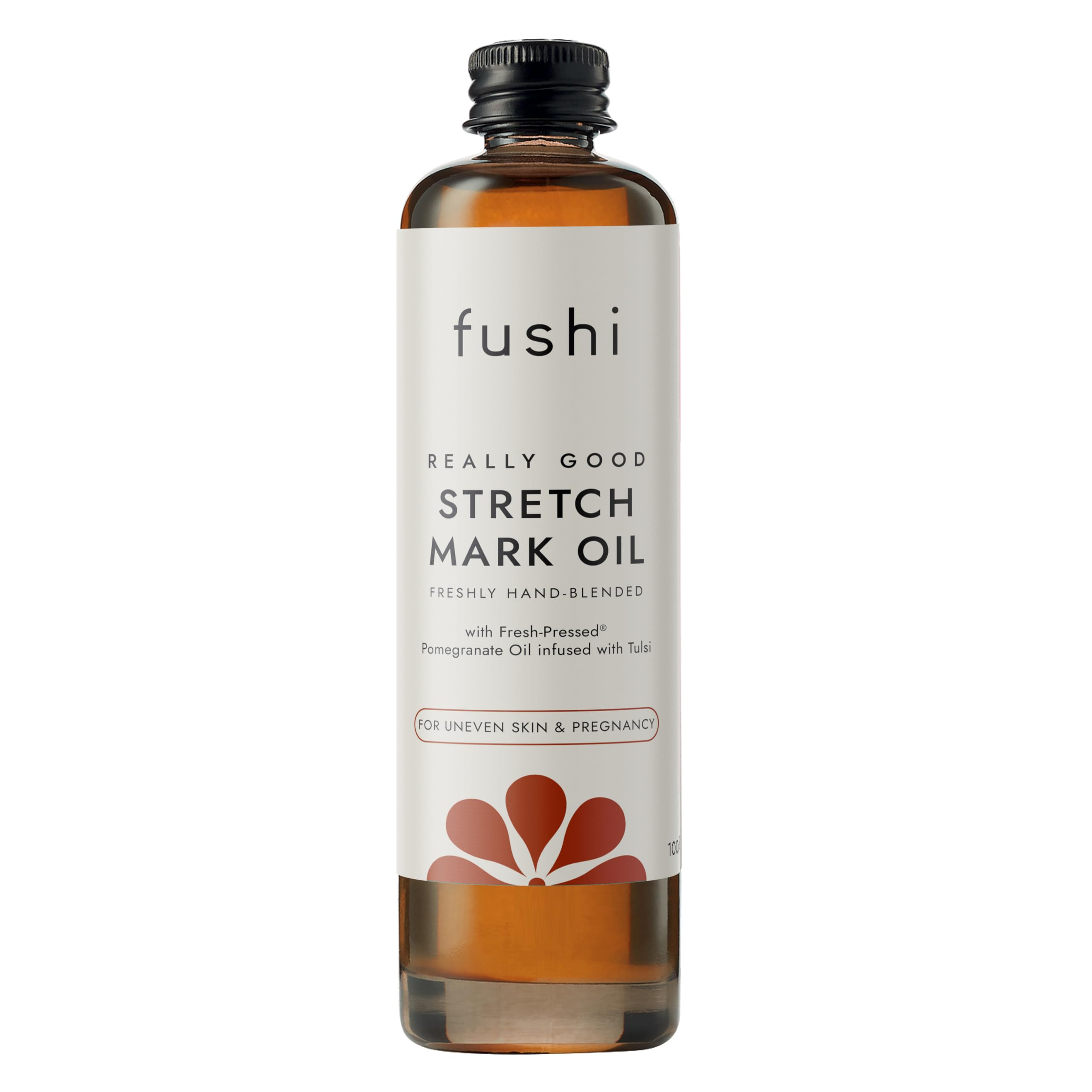 Fushi Really Good Stretch Mark Oil 100ml | Best for Stretch Marks, Scars, Dehydrated Skin & Uneven Skin Tone | Unfragranced Natural Formulation | Triple Strength Indian Tulsi |Ethical & Vegan