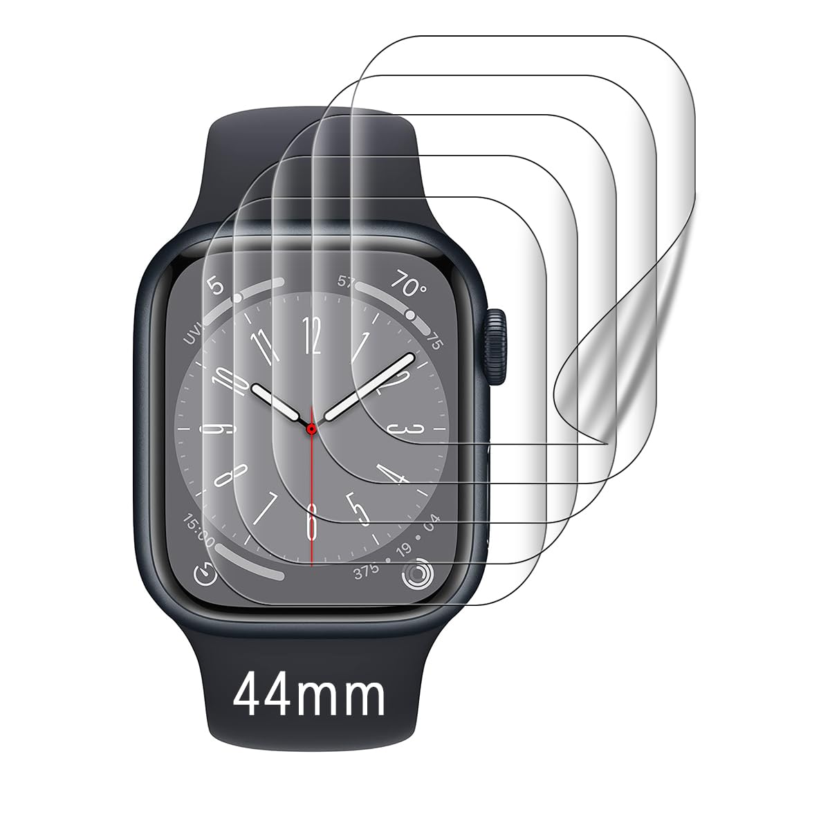 Glcrrpu Screen Protector for Apple Watch SE (2022/2020) /Series 6 5 4 44mm Clear Flexible TPU Film Easy Installation,for iWatch 5 Pack