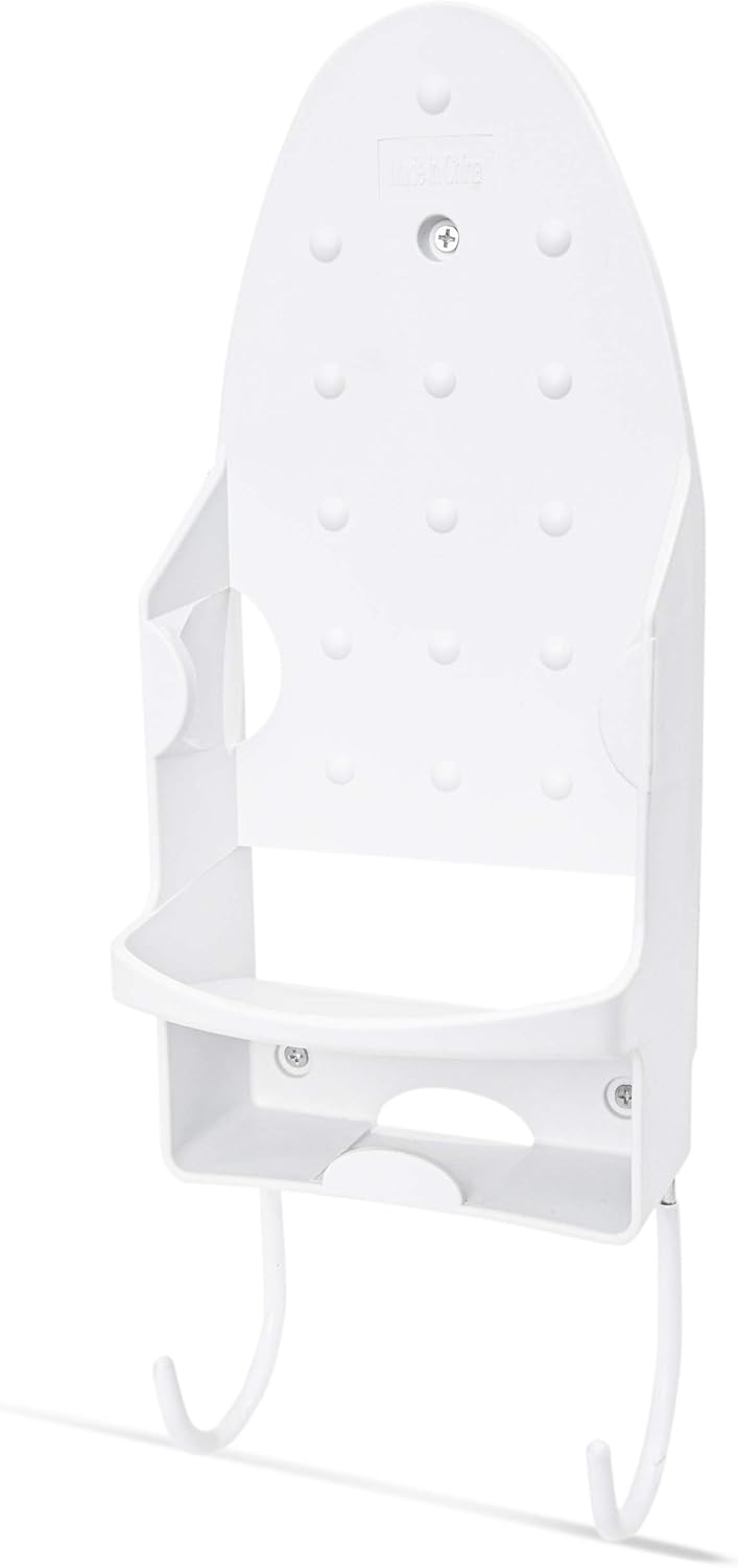Juvale Wall-Mounted Iron and Ironing Board Holder (White): Home & Kitchen