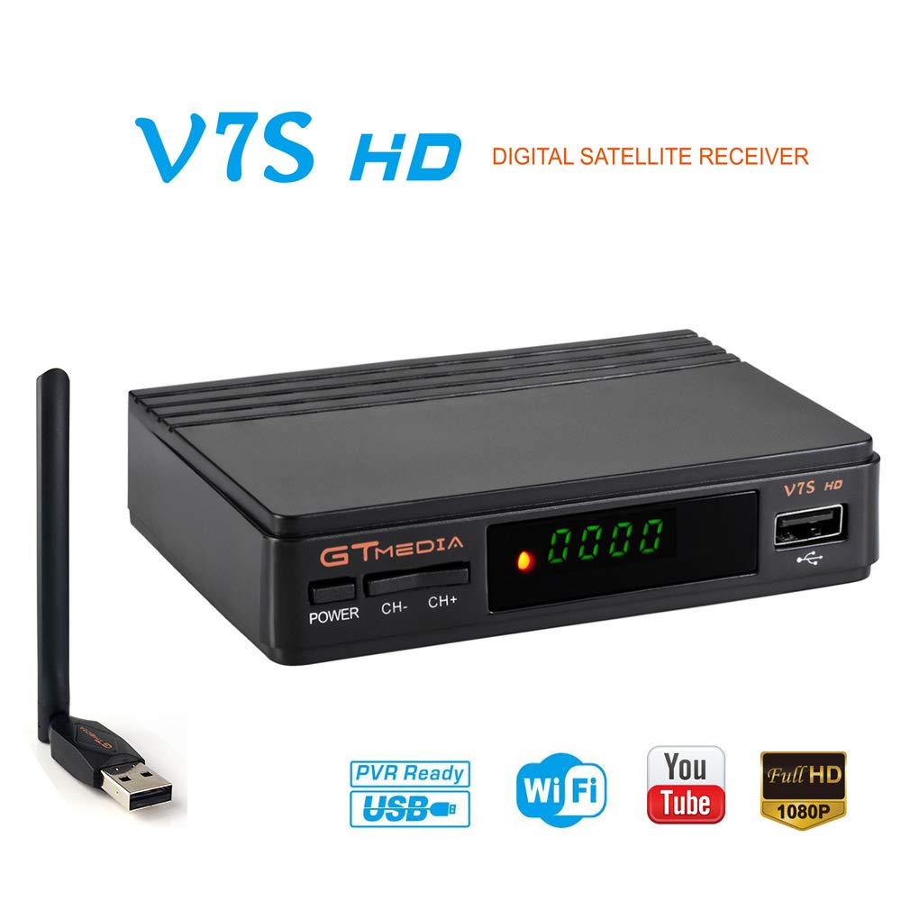 GT MEDIA V7S HD DVB-S2 Receptor de TV por Satélite con ...