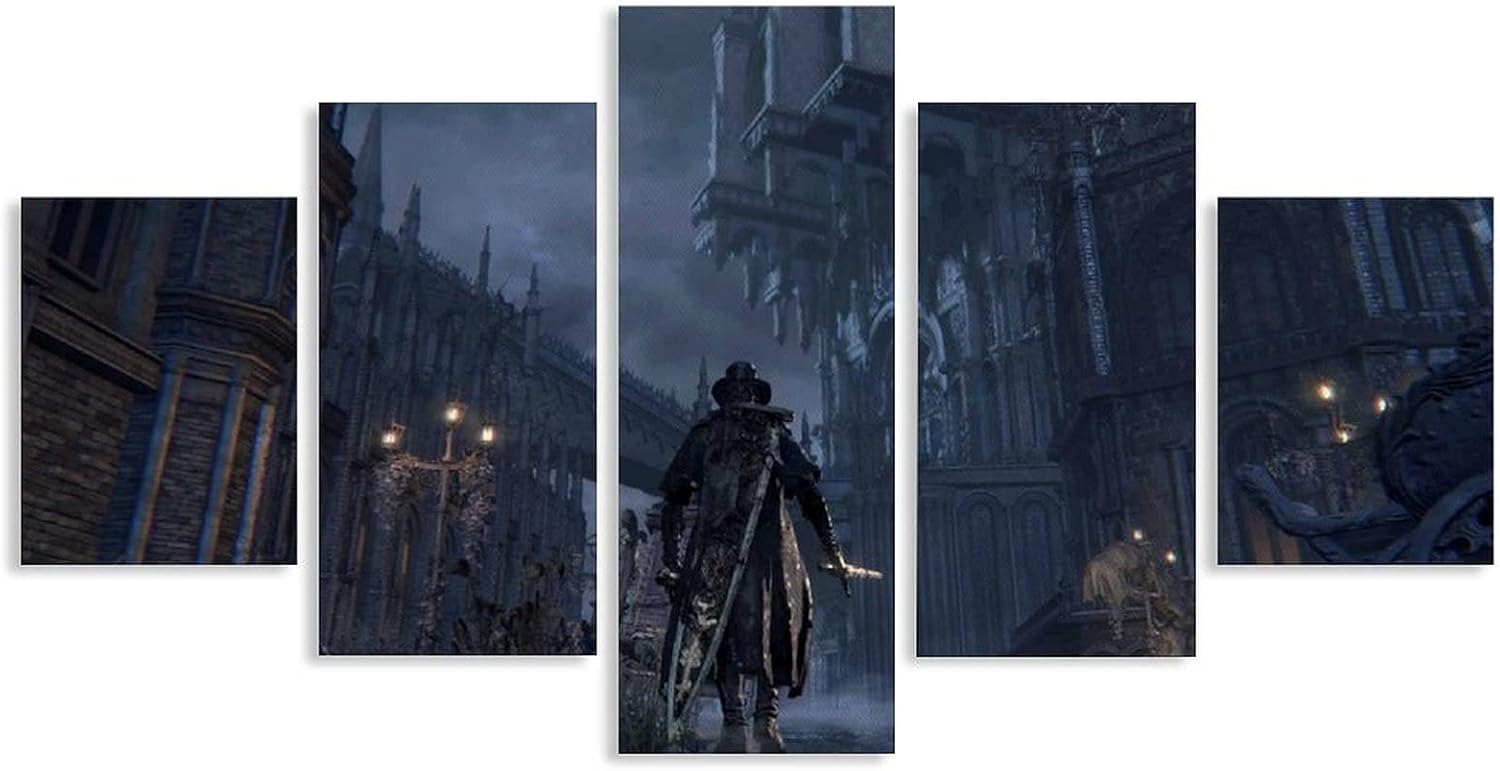 YuFeng_Art_Inn Hang A Picture Room Decor Posters Bloodborne Classes 5 Pieces Bedroom Decoration Paintings Unframe-style1 8