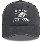 SoGoNati Birthday Baseball Cap 50 60 70 80 Years, Funny Embroidered Cotton Dad Hat Adjustable for Men Women Gift