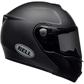 BELL SRT Modular Flip-Up Motorcycle Helmet - Matte Black, X-Large | Modular flip-up motorcycle helmet with Panovision Class 1 face shield, fiberglass shell, and Bluetooth speaker pockets