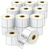 BETCKEY - 2.25" x 1.25" (57 mm x 32 mm) Multipurpose Labels Compatible with Zebra & Rollo Label Printer,Premium Adhesive & Perforated [20 Rolls, 20000 Labels]