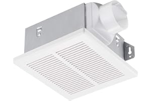 Tech Drive Bathroom fan 50 CFM, 1.0Sone DC Motor with No Attic access Needed Installation,Very Quiet Ventilation and Exhaust Fan, Ceiling Mounted Fan, White