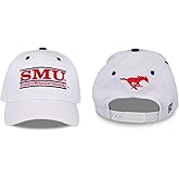 The Game NCAA SMU Mustangs Unisex NCAA bar Design Hat, White, Adjustable