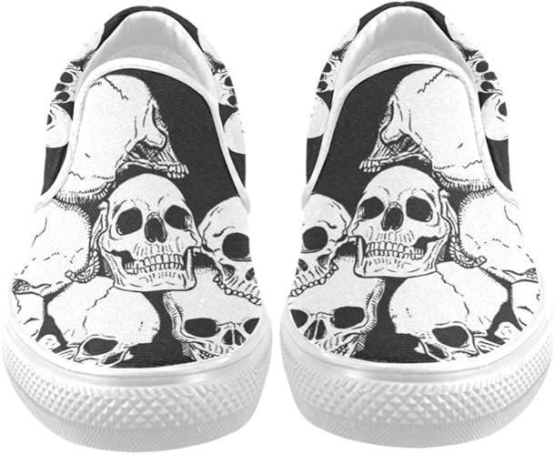 skull slip on shoes