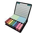 Nice Paper Cute Boxed Self-Sticky Notes, Memo Pad Set, 1920 Pieces Page Colorful Makers Tabs, Arrow Flag Colored Labels,12 Colors, 2 Sizes, Mini Designs Plastic Holder Box Idea for Gift