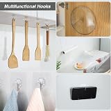JelKen Self Adhesive Hooks 12 Pack Heavy Duty Door Wall Hangers 22 lb view 3