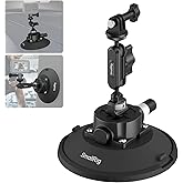 SMALLRIG 6" Suction Cup Mount with Ball Head Magic Arm - 5856B | 6" Camera Suction Mounts on Car Windshield/Window, Works for DJI Osmo Action 6/5 Pro/4, for Insta360 X5 &amp; for GoPro 13/12