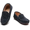 DADAWEN Toddler Little Kid Boys Girls Soft Suede Leather Slip On Flat Boat Dress Shoes Wedding Church Oxford Shoes Loafers