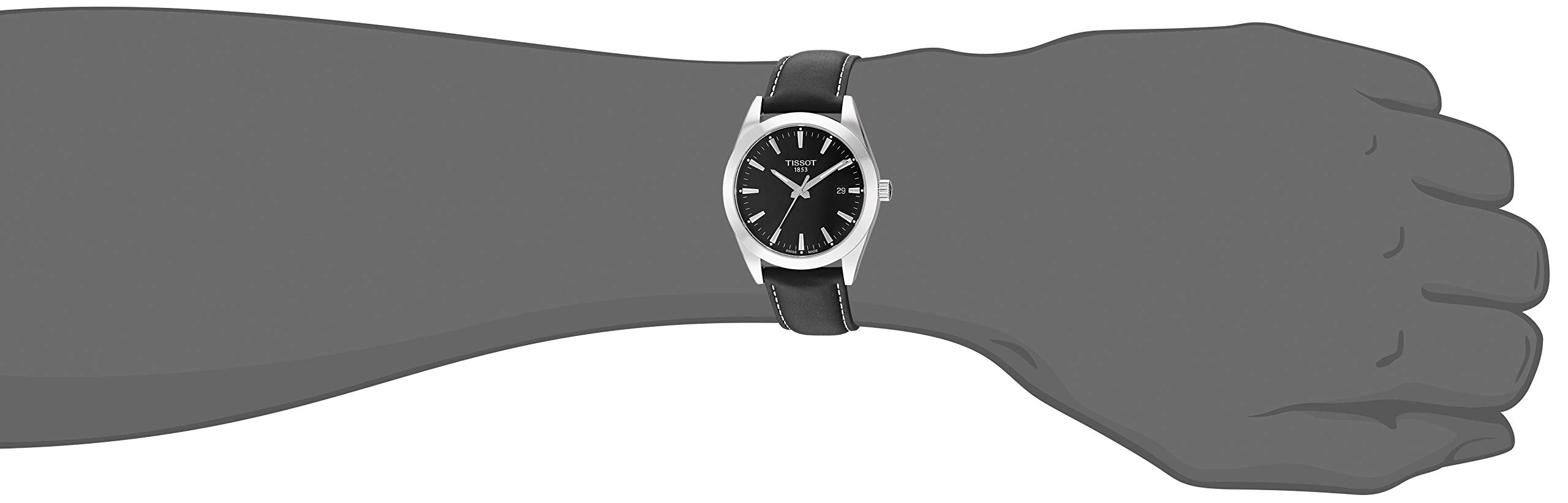 mens Gentleman Stainless Steel Dress Watch Black T1274101605100 - Buy  Online - 162269176