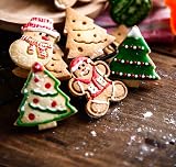 Joyoldelf 5 Piece Christmas Cookie Cutter Set Stainless Steel Snowflake Tree view 3