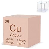 Copper Cube 1" 99.95% Purity High Density Metal Element Cube for Element Collection Experiment Material Heavy Small Objects Experience Creative Gift