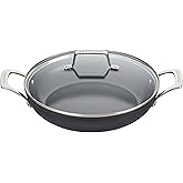 Le Creuset Essential Non-stick Ceramic Shallow Braiser with Glass Lid, 3.5 qt.​