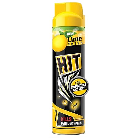 HIT Spray, Flying Insect Killer, Lime Fragrance (400ml) Mosquito & Fly Killer Spray, Instant Kill, Deep-Reach Nozzle