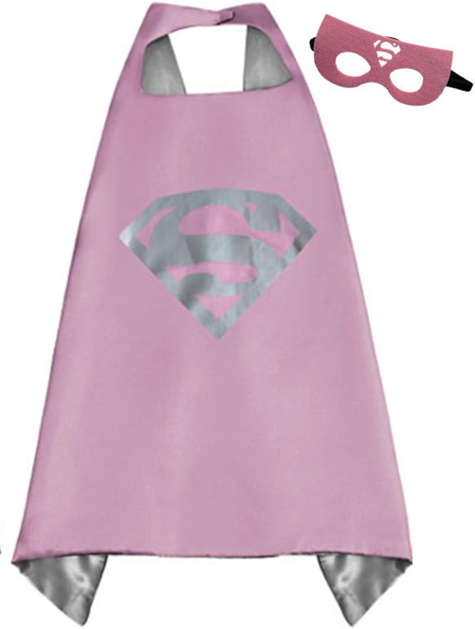 Ontario Warehouse Superhero Halloween Party Cape and Mask Set for Kids Supergirl