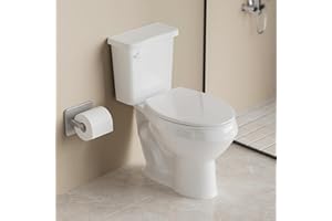 HOMLYLINK Toilet Bathroom Toilet Tall Toilets for Elderly Modern Toilet Elongated Toilet High Toilets for Seniors Basement Toilet ADA Toilet Power Flush Toilet White Two-Piece Toilet 12” Rough In