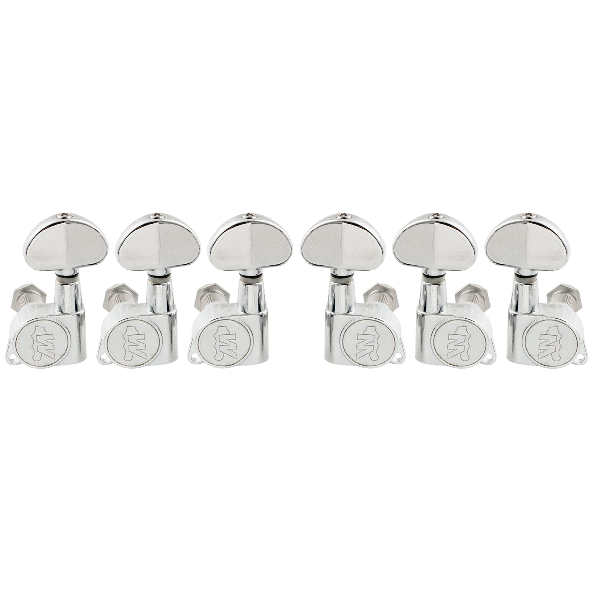 Wilkinson WJN03 3L3R EZ-Lok Guitar Tuners Machine Heads 1:19 Ratio Tuning Pegs Keys for Epiphone Les Paul SG Electric or Acoustic Guitar, Chrome